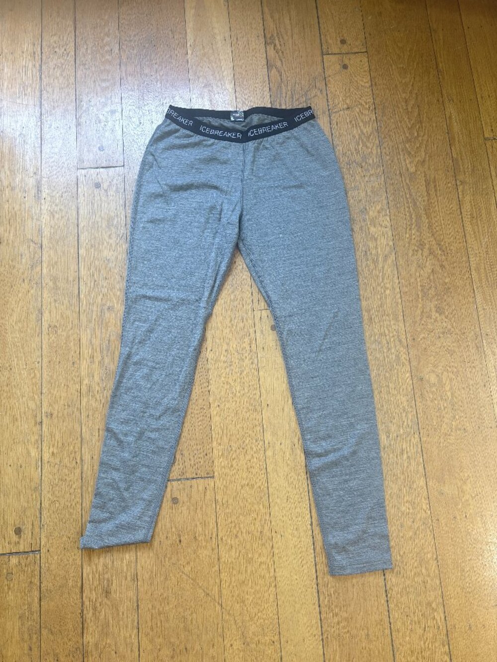 Icebreaker Gritstone Grey 200 Oasis Merino Bodyfit Wool Leggings